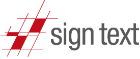 SIGN TEXT AS